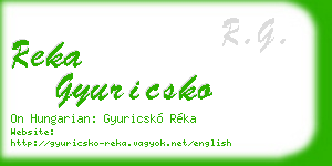 reka gyuricsko business card